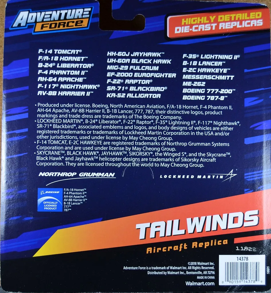 51571 tailwinds diecast replica accuracy
