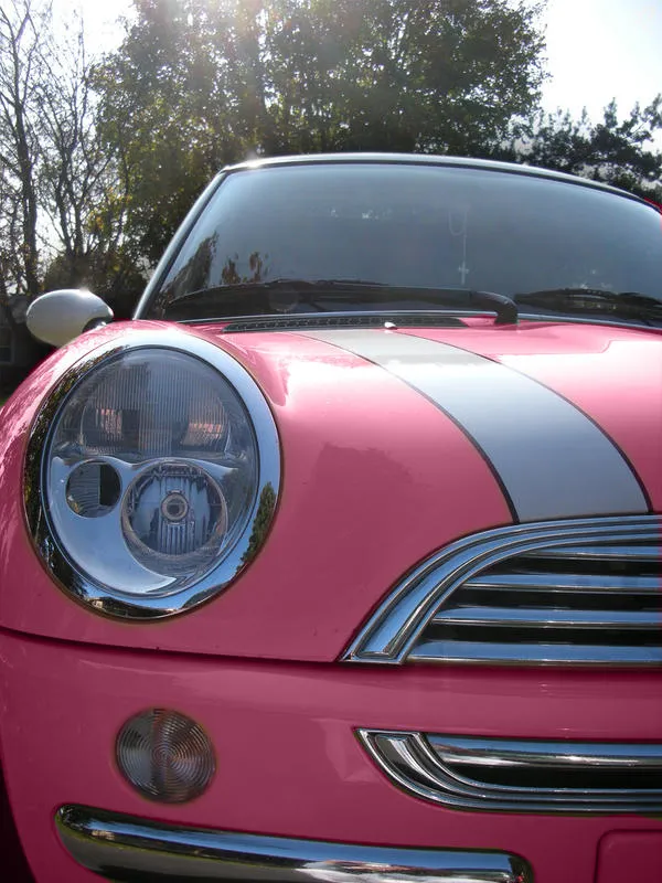 51723 pink mini cooper diecast scale
